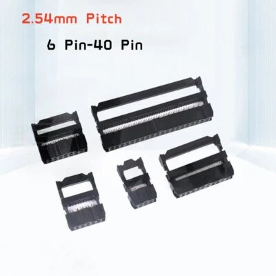2.54mm Pitch IDC Cable Mounting Plug Socket Connector Ribbon Cable 6 to 40 Ways - Image 1 of 2