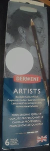 Derwent : Artists - Blendable Colour Pencils. 6 pack. Tin & Sharpener. Fast post - Picture 1 of 5