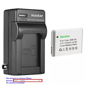 Kastar Battery Wall Charger for Canon NB-6L 6LH CB-2LY Canon PowerShot SD1200 IS - Picture 1 of 11