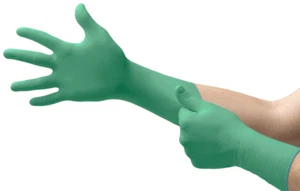 50 Microflex 93-360 Chemical Resistant Disposable Cleanroom Gloves, Nitrile - Picture 1 of 8