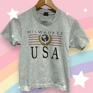 Vintage Kids Single Stitch Milwaukee USA size 10-12 - Picture 1 of 5