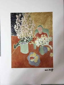 Henri Matisse Litografia off set cm 50x70 firma su lastra con certificato - Imagen 1 de 7