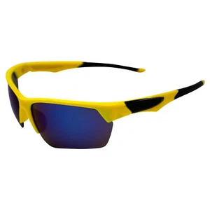 AlterImage Orion Sports Sunglasses Yellow w/Black Rubber Tips & G-Tech Blue Lens - Picture 1 of 6