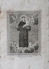 SAN SEVERO IANNANTUONI FOGGIA STAMPA POPOLARE DEVOZIONALE SU LASTRA DI RAME 800