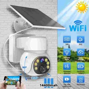 Solar Battery Powered Camera Wifi Wireless Outdoor Pan/Tilt Home Security System - Picture 1 of 13