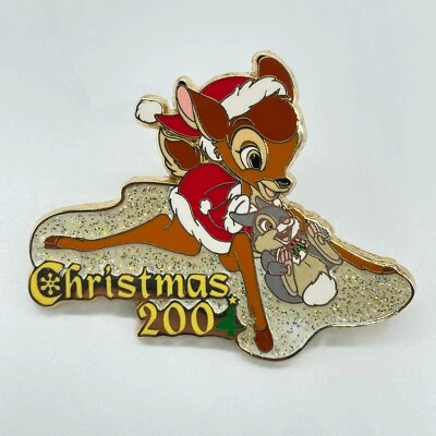 RARE! Disney Store JAPAN Pin Merry Christmas 2004 Bambi & Thumper JDS Foto 1 de 2