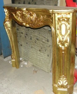 Barock Kaminkonsole Dekokamin Kaminatrappe Kaminumrandung Kaminsims Möbel 183450 - Bild 1 von 5