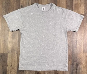 Nike NRG All Over Embroidered Stitch Swoosh Logo Tee Small Grey Grau CK4094-050. - Bild 1 von 11