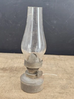 Antique Small Magic Lantern  Lamp  Fount &  Burner With Chimney  - Image 1 of 4