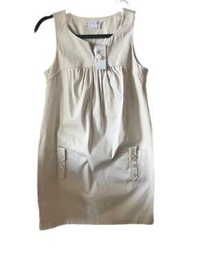 全新带标签棉质现代鞘学院风学校跳线连衣裙迷彩口袋 — 第 1/4 张图片