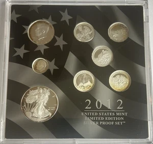 2012 US Mint Limited Edition Silver Proof 8 Coin Set American Eagle OGP & COA - Picture 1 of 4