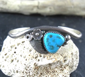 Armreif Armspange Manygoats Navajo Native Americans Türkis 925er Sterling Silber - Picture 1 of 6