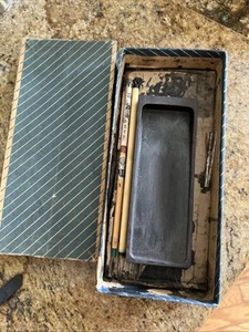 Kyoto Inkstone Compact Calligraphy Set Made in Japan Used - Picture 1 of 4