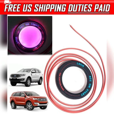 Fit 2015-2018 Ford Everest Ignition Switch On Key Hole Ring Light Pink - image 1 of 4