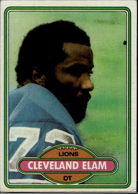 1980 Topps #27 Cleveland Elam Detroit Lions - Image 1 of 2