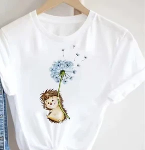  Damen T-Shirt Oberteil Rundhals Kurzarm weiss Gr. 44 Neu - Bild 1 von 1