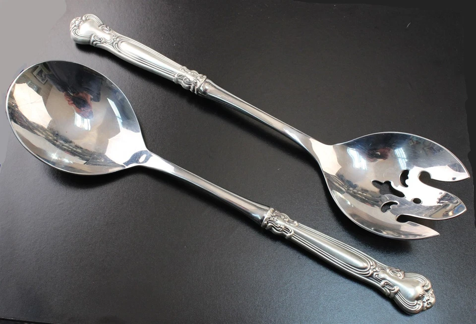 Juego de 2 para servir ensaladas Gorham Sterling Handled Chantilly Foto 1 de 1