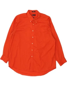 CHAPS Mens Classic Fit Twill Shirt Size 18-18 1/2 2XL Orange Cotton FA07 - Picture 1 of 4
