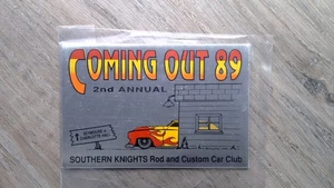 Daytona Trophy Coming Out 89 Aluminum Plaque Southern Knights Rod Car - Picture 1 of 2