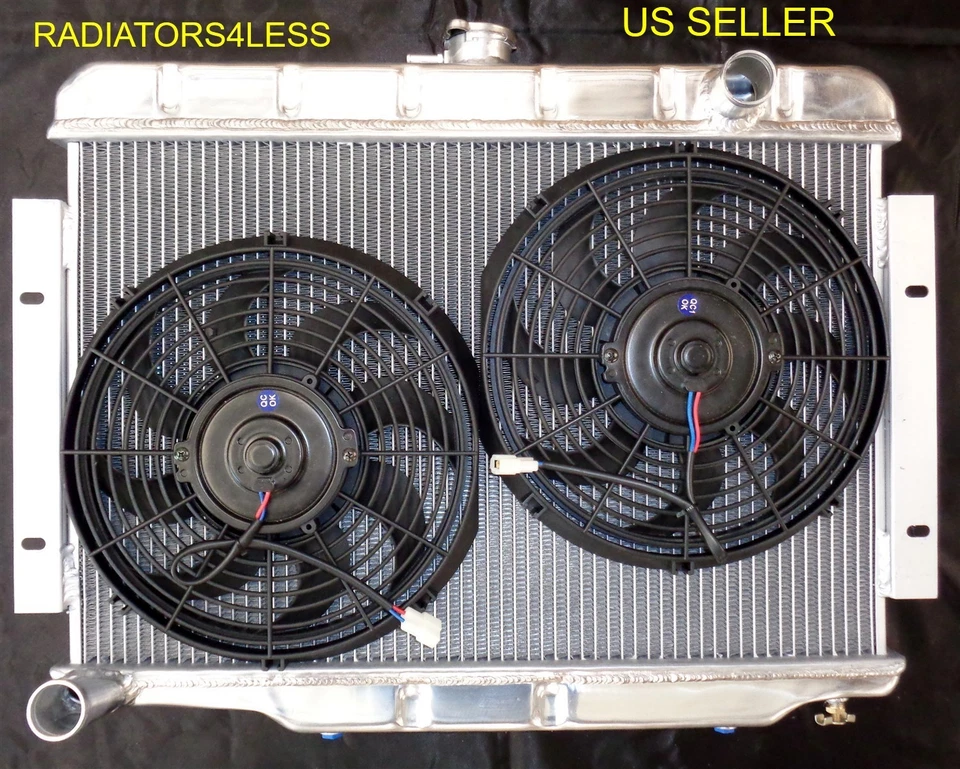 NUEVO RADIADOR ALUMINIO 3 FILAS CON VENTILADORES 12" 1972-1986 JEEP SERIE CJ5 CJ6 CJ7  Foto 1 de 2