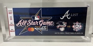 2025 All Star Game Commemorative Ticket Atlanta Braves A-List Exclusive NIB - Picture 1 of 6