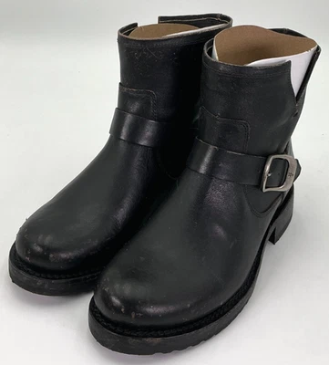 Botas de cuero antiguas negras Frye Veronica Flex para mujer talla 7,5 nuevas en caja Foto 1 de 4