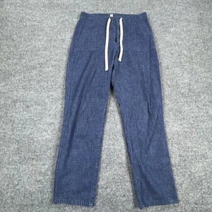 J Crew Pants Womens Small Chambray Drawstring Elastic Waist Casual Lightweight - Picture 1 of 13