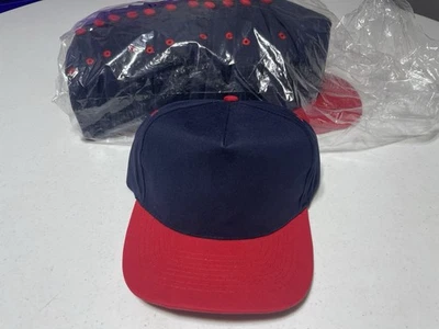 Lote De Colección De 12 Sombreros Otto Blank Snapback Gorras Azul Marino/Rojo Nuevos Foto 1 de 4