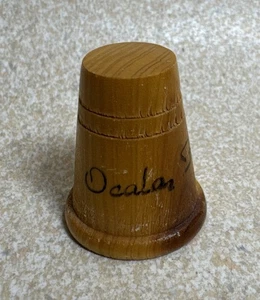 Florida Wooden Thimble Vintage Souvenir Collectible - Picture 1 of 7