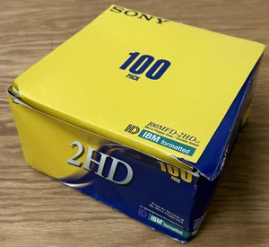 OPEN BOX 90 Sony 100MFD-2HD Micro Floppy Disk Double Sided IBM Formatted 3.5" HD - Afbeelding 1 van 4