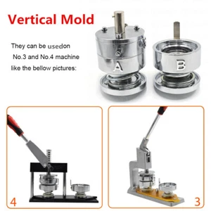DIY Badge Maker Machine Punching Die Mould Round Mold Interchangeable For Button - Picture 1 of 11