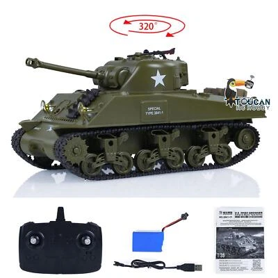 1/30 HengLong RC Infrared Battle Tank Sherman M4A3 3841-01 W/Gearbox Mainboard - Image 1 of 4