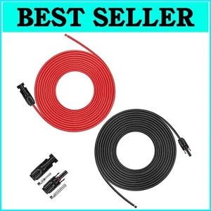 30FT 10AWG Solar Panel Extension Cable - Waterproof Male-Female Connectors - Picture 1 of 10