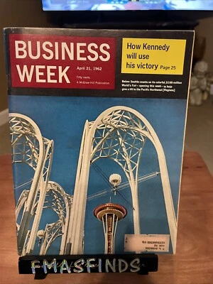 G4 1962 SEATTLE WA WORLDS FAIR April 21 BUSINESS WEEK Magazine JOHN KENNEDY - Image 1 of 3