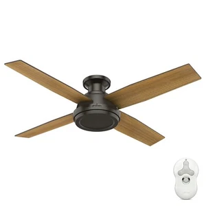 Hunter Fan 52 inch Low Profile Noble Bronze Ceiling Fan with and Remote Control - Picture 1 of 8