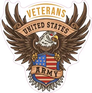 United States Army Veteran Eagle Vinyl Bumper Sticker Window Decal Multiple Size - Bild 1 von 1