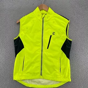 Cannondale Gilet Uomo Piccolo Giallo Alta Visibilità Riflettente Ciclismo Zip Vento - Foto 1 di 11