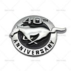 1pc Metal Horse 40th Anniversary Right Front Fender Badge 3D Emblem (Silver)
