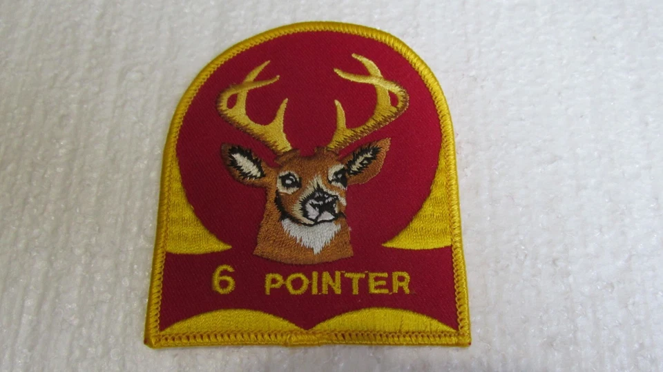 DEER HUNTING HUNTER TROPHY EMBROIDERED PATCH 6 POINTER - Image 1 of 1