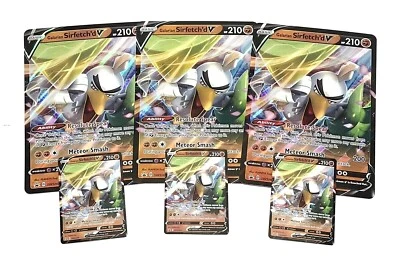 3 - GALARIAN SIRFETCH'D V SWSH043 - BLACK STAR PROMO POKEMON CARD + JUMBO - NM - Image 1 of 2