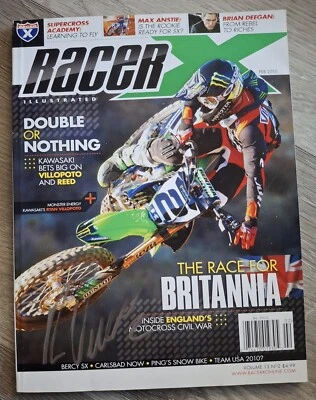 Revista Ryan Villopoto #1 firmada Racer X 2/10 SX RV2 Foto 1 de 2