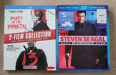 TAKASHI MIIKE & STEVEN SEAGAL BLU RAY LOT w SLIPCOVERS Blade Of The Immortal  - Image 1 of 2