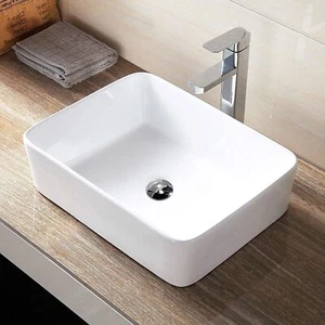 Cloakroom Square Chrome Faucets Tall Waterfall Bathroom Tap Basin Sink Mixer Tap - Picture 1 of 6