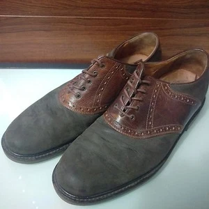  Johnston & Murphy Olive Suede Lace Up Oxford Men's Shoes Size 10.5 M  - Picture 1 of 8