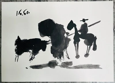 Huge Rare Near Mint Pablo Picasso Lithograph Pass with the Cape - Passe de Cape - Image 1 of 4