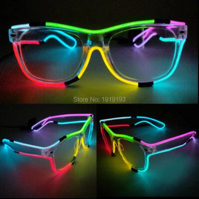 Atractivas Gafas Carnaval Fiesta Gafas LED Gafas de sol Fluorescentes para Discoteca Foto 1 de 4