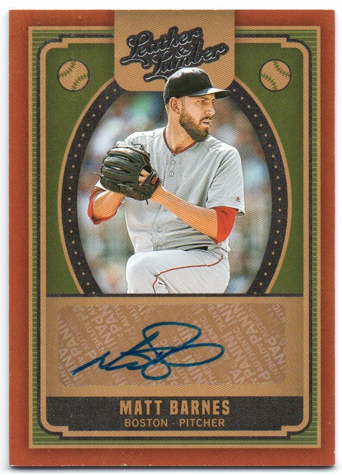 2019 Panini Leather and Lumber Autographs AU-MB Matt Barnes Auto Boston Red Sox - Image 1 of 1