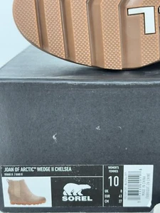 SOREL Womens Joan of Arctic Wedge II Chelsea Boots Khaki Waterproof NL3754-297 - Picture 1 of 7