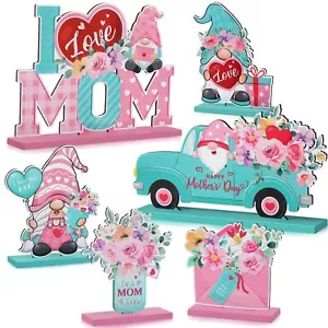 6 Pcs Mother's Day Wooden Centerpieces Table Decorations Happy Mother's Day T... - Picture 1 of 6