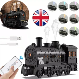 Steam Train Essential Oil Diffuser with Light 300ml Humidifier Quiet Auto-Off - Picture 1 of 16